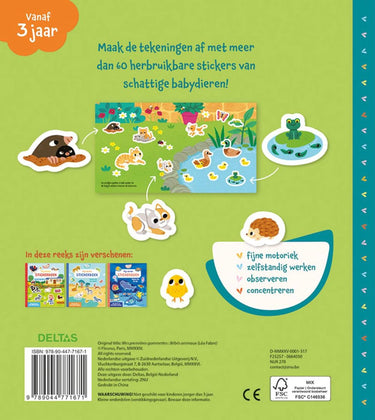 Deltas mijn eerste stickerboek kleine handjes - babydieren