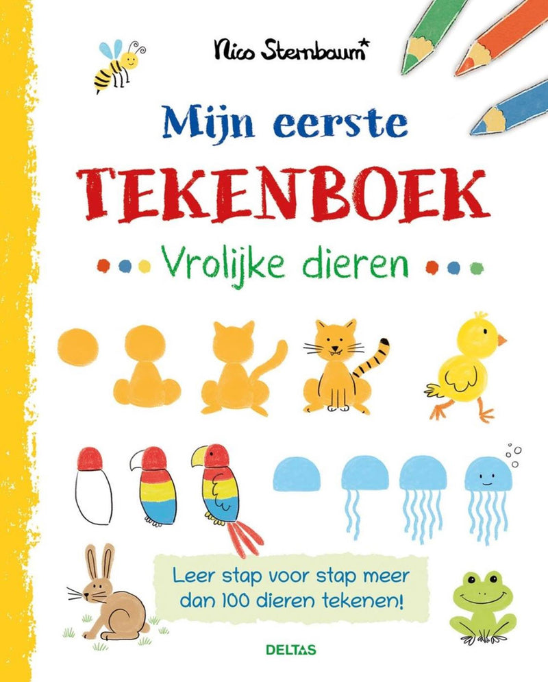 Load image into Gallery viewer, Deltas mijn eerste tekenboek - vrolijke dieren
