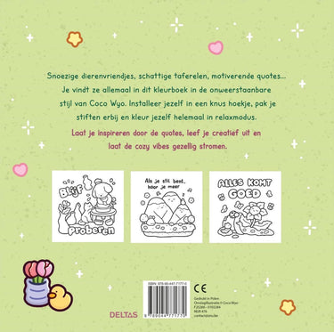 Deltas cozy vibes cute comfy kleurboek coco wyo