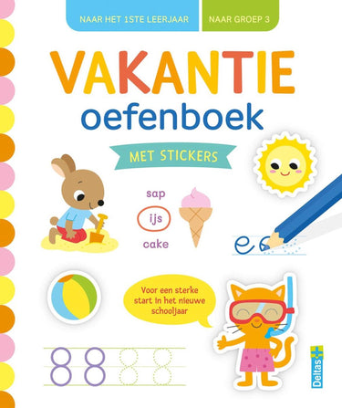 Deltas vakantie oefenboek met stickers naar groep 3