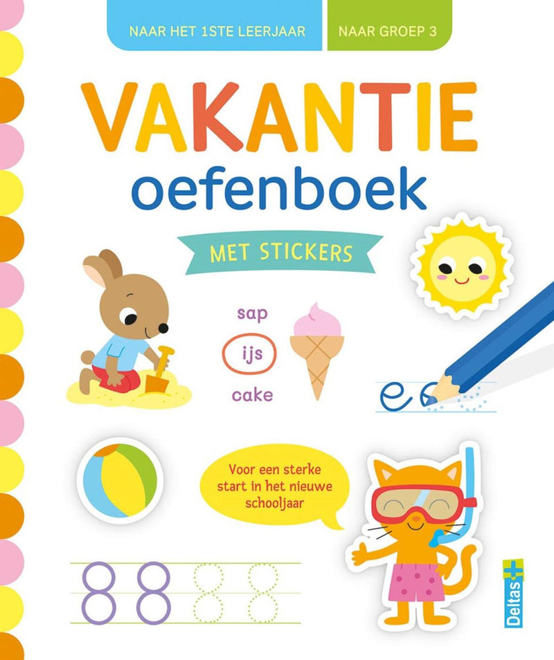 Load image into Gallery viewer, Deltas vakantie oefenboek met stickers naar groep 3
