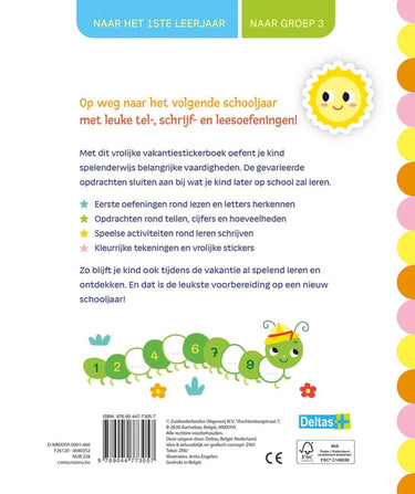 Deltas vakantie oefenboek met stickers naar groep 3