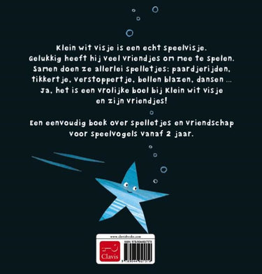 Klein wit visje heeft veel vriendjes. 2+