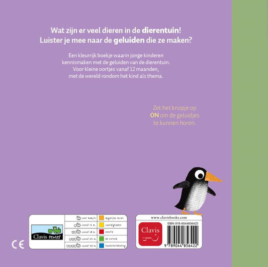 Geluidenboek: de dierentuin. (nieuw) 1+