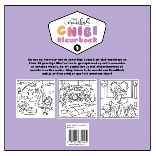 Kluitman creachick chibi kleurboek 1, 88 pagina's