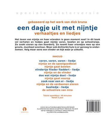 Een dagje uit met nijntje (boek=cd). 3+