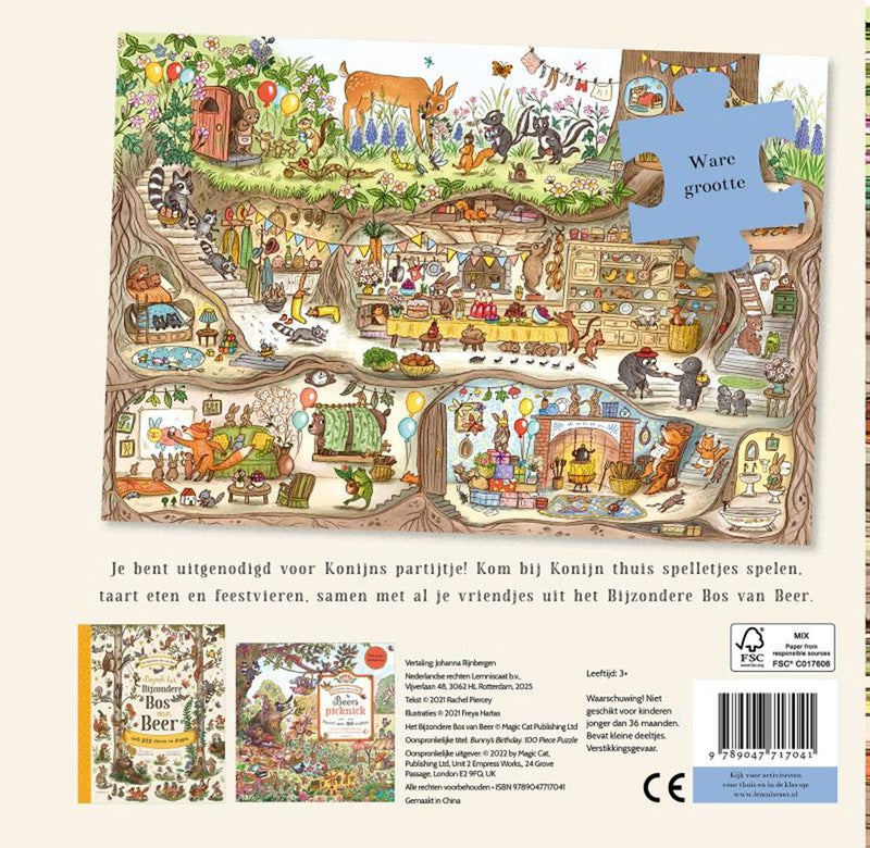 Load image into Gallery viewer, Konijns partijtje puzzel. 6+
