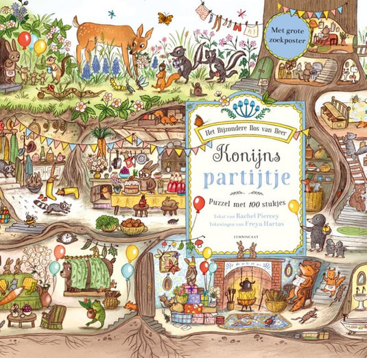Konijns partijtje puzzel. 6+