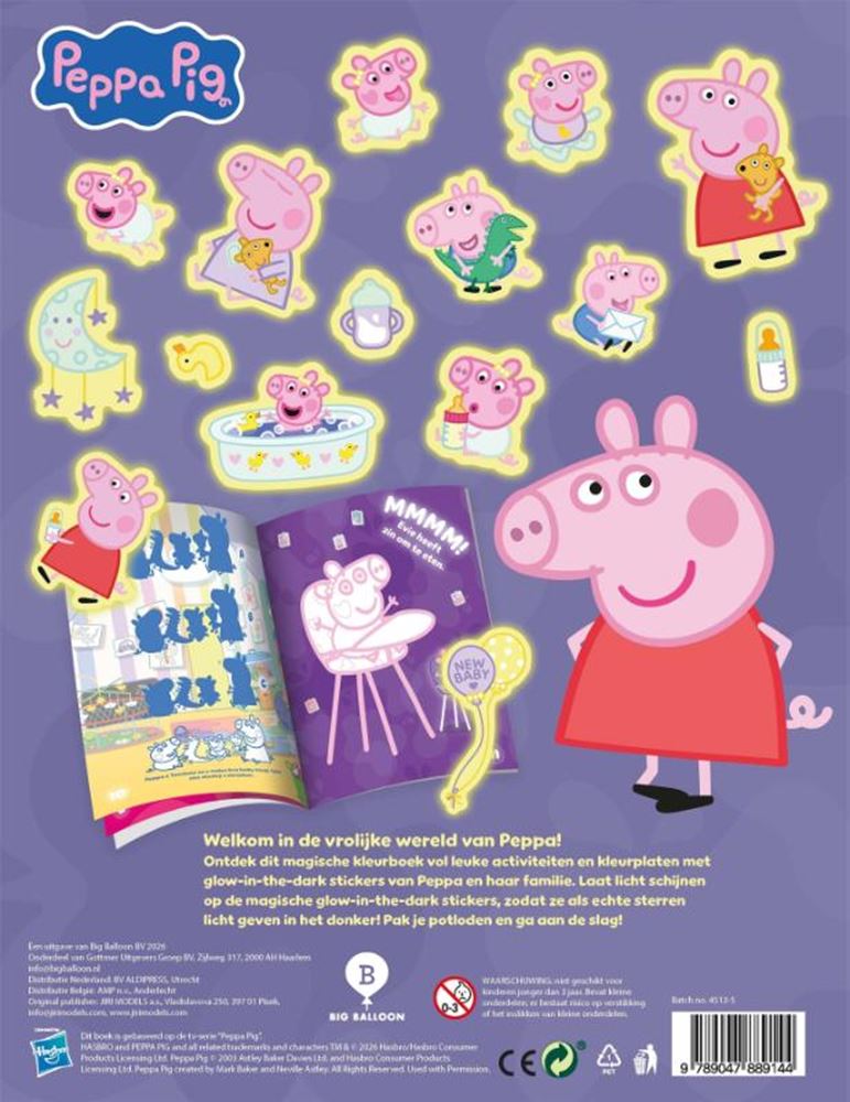 Load image into Gallery viewer, Kleuren met peppa pig glow in the dark
