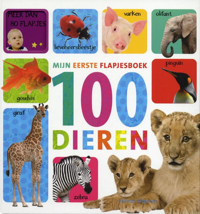 Afbeelding laden in galerijviewer, Mijn eerste flapjesboek 100 dieren. 1+

