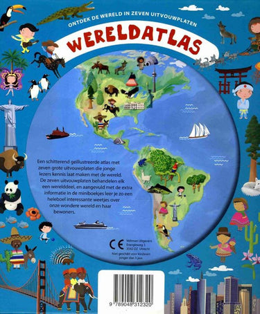 Wereldatlas (met uitvouwplaten). 7+