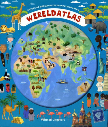 Wereldatlas (met uitvouwplaten). 7+