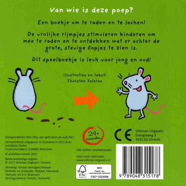 Van wie is deze poep (kartonboek). 1+
