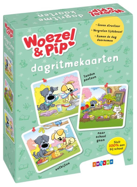 Woezel pip dagritmekaarten. 3+