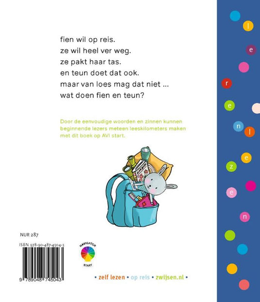 Wpg uitgevers leren lezen - fien teun - kom, we gaan op reis (avi-start)