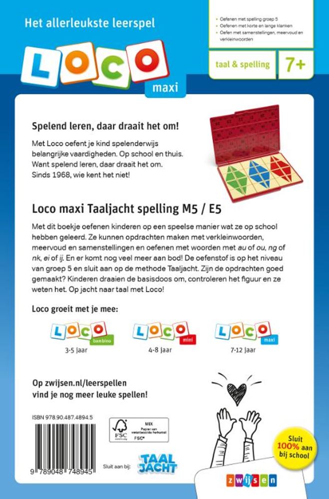 Load image into Gallery viewer, Loco oefenboekje maxi taaljacht spelling m5 - e5
