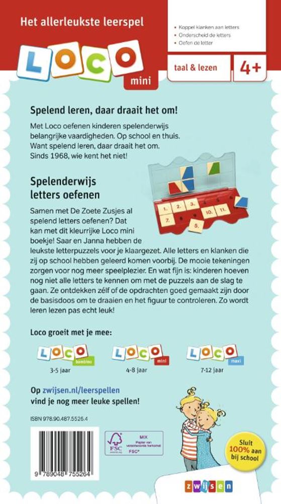 Load image into Gallery viewer, Centraal boekhuis loco mini de zoete zusjes spelen met let
