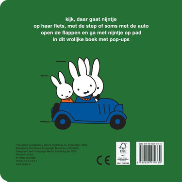 Kartonbopop-up boek daar gaat nijntje 1+