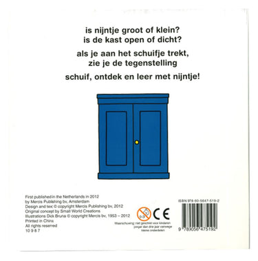 Nijntje schuif, open of dicht (karton).