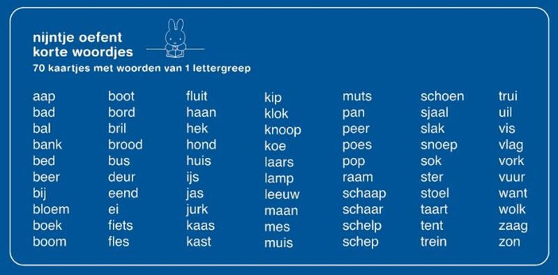 Load image into Gallery viewer, Centraal boekhuis oefenkaartjes nijntje oefent korte woordjes
