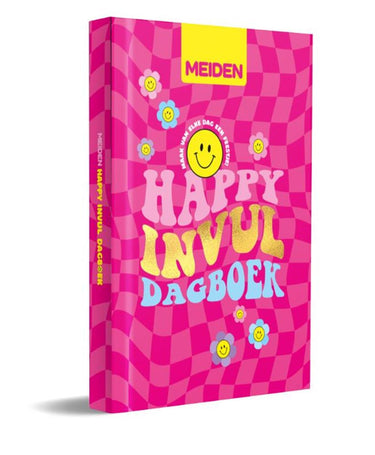 Merkloos sans marque meiden happy invuldagboek – creatief dagboek voor meiden – schrijven, tekenen moodtracken