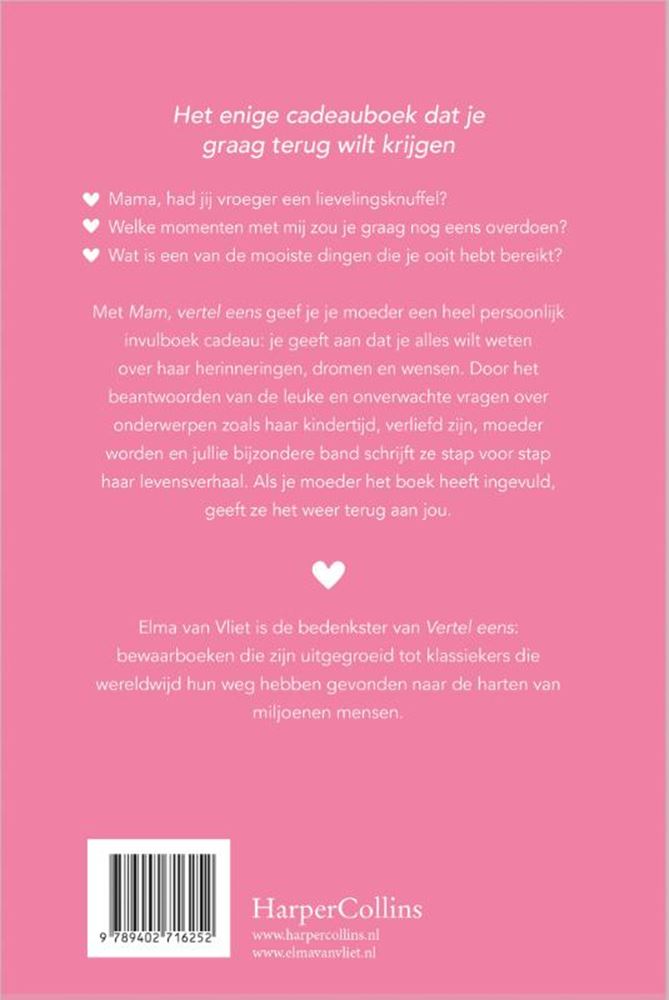 Load image into Gallery viewer, Elma van vliet vertel eens - mam, vertel eens - invuldagboek
