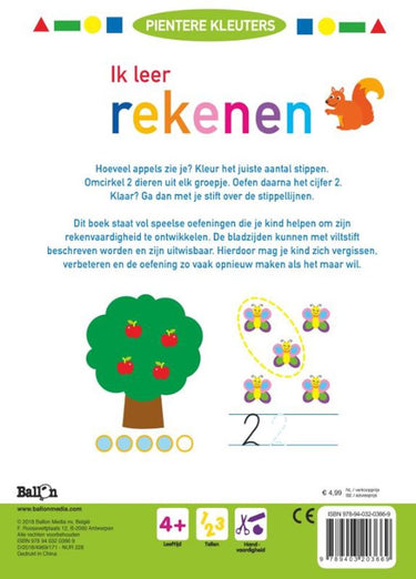Standaard uitgeverij ik leer rekenen (wipe and clean) 4+