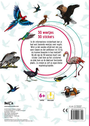 Standaard uitgeverij 50 weetjes 50 stickers - vogels
