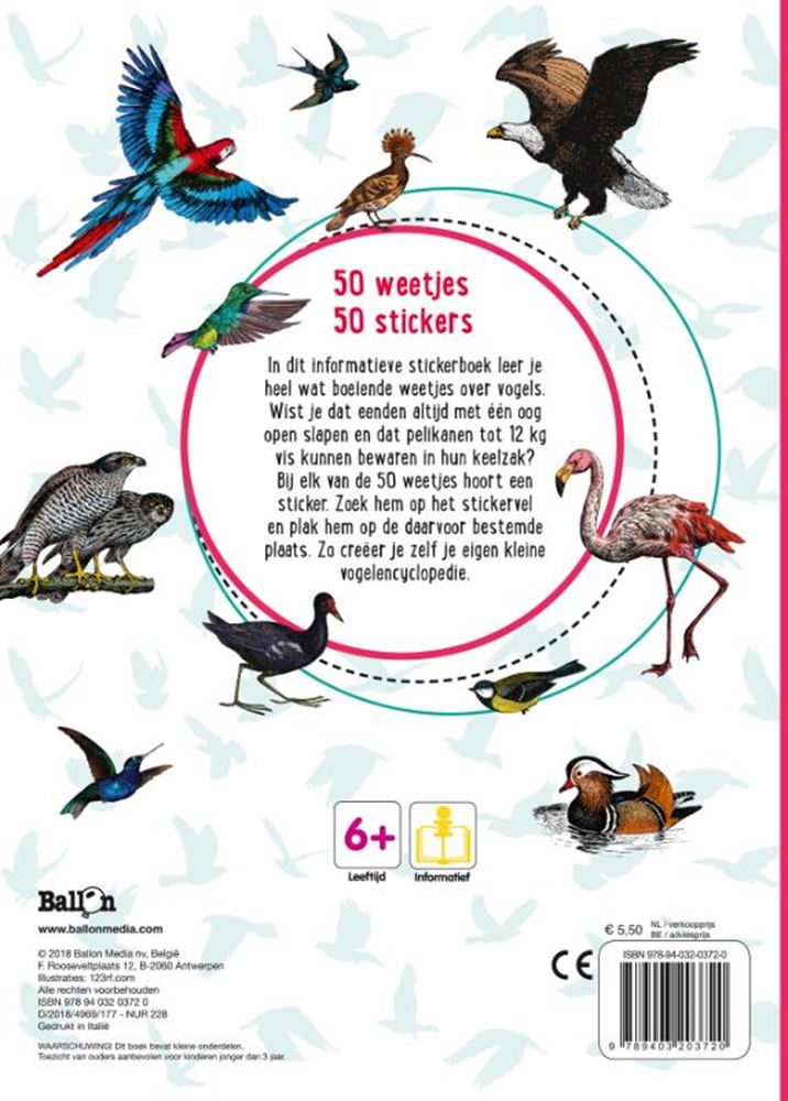 Load image into Gallery viewer, Vogels. 50 weetjes, 50 stickers.
