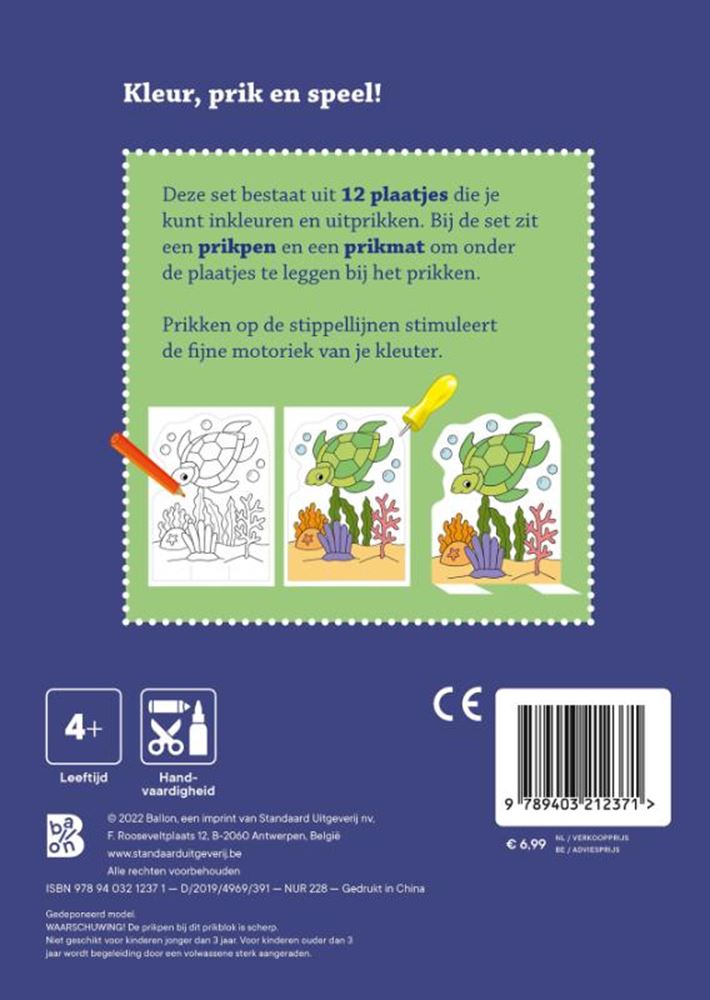 Load image into Gallery viewer, De ballon mijn kleur-en prikblok dieren. 4+
