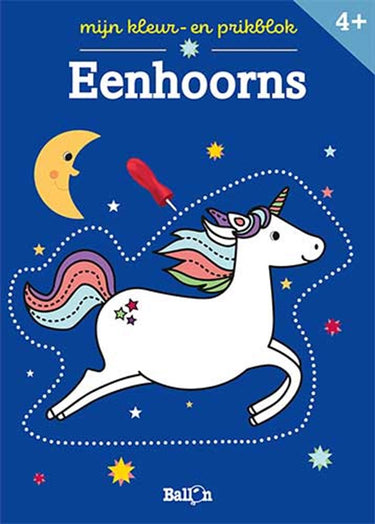 Standaard uitgeverij mijn kleur-en prikblok eenhoorns. 4+