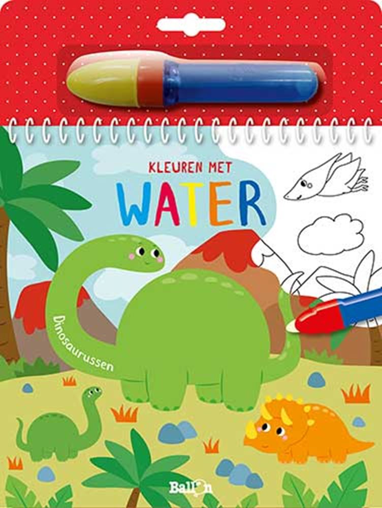 Load image into Gallery viewer, Nl - standaard uitgeverij kleuren met water: dinosaurussen. 4+
