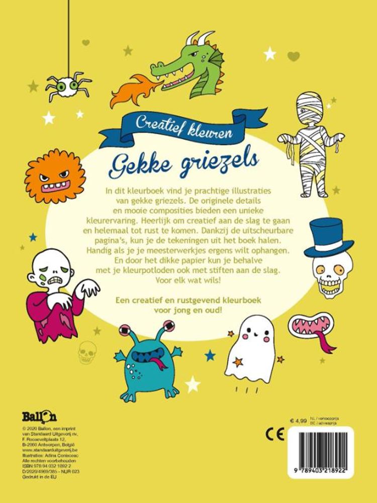 Load image into Gallery viewer, Ballon kleurboek gekke griezels

