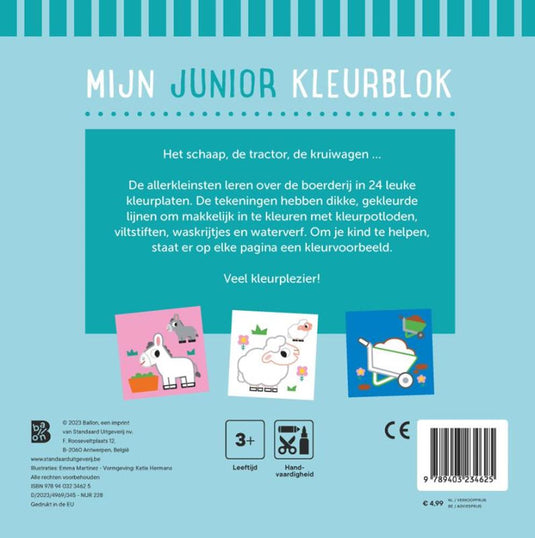 Standaard uitgeverij mijn junior kleurblok - de boerderij 3+