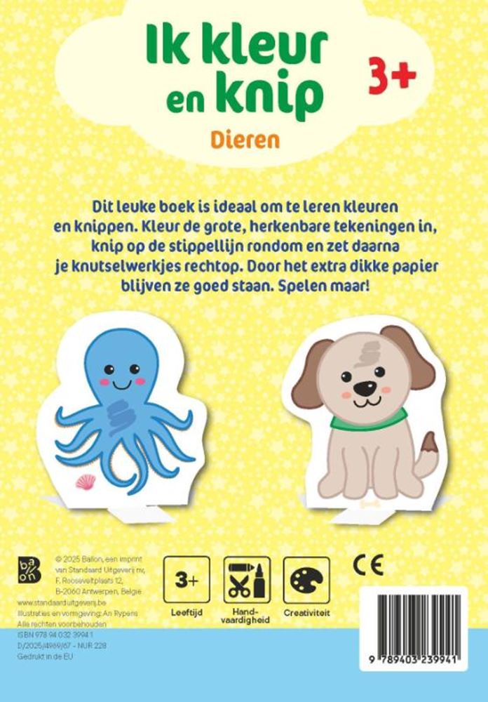 Load image into Gallery viewer, Ik kleur en knip: dieren 3+
