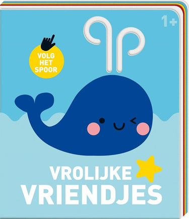 Volg het spoor. vrolijke vriendjes (kart