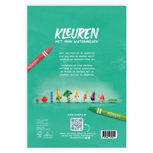 Kleuren met mimi watermeloen 1+