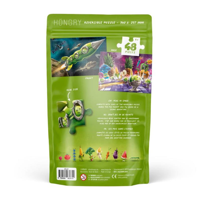 Load image into Gallery viewer, Erwtjes in de ruimte. puzzel, 48 deli 5+

