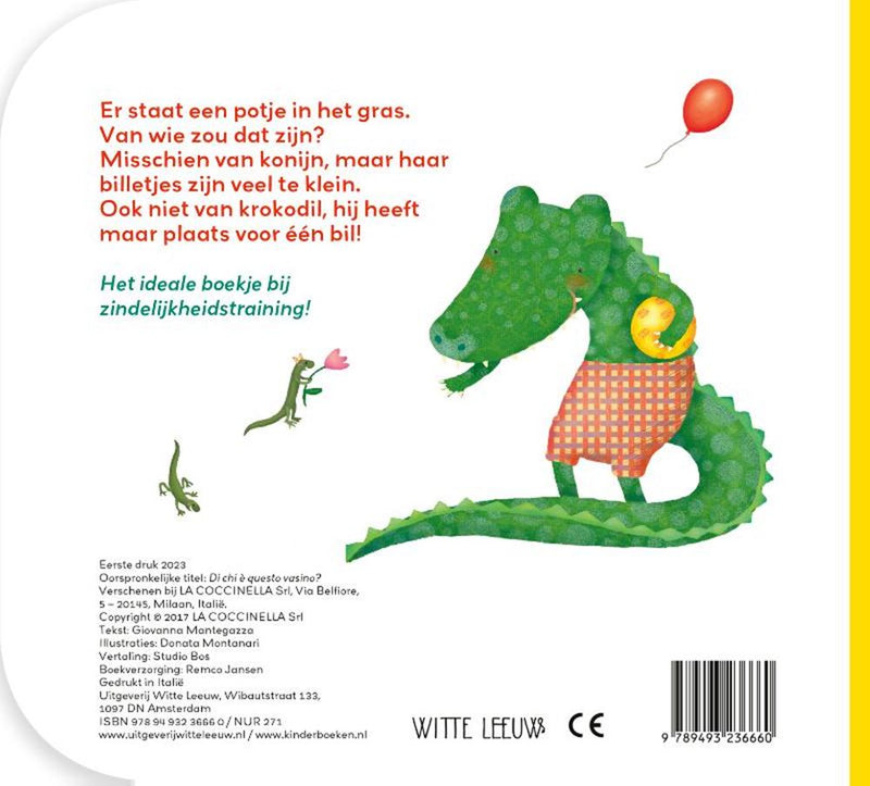 Load image into Gallery viewer, Boek specials nederland bv kartonboek: van wie is dit potje? 2+
