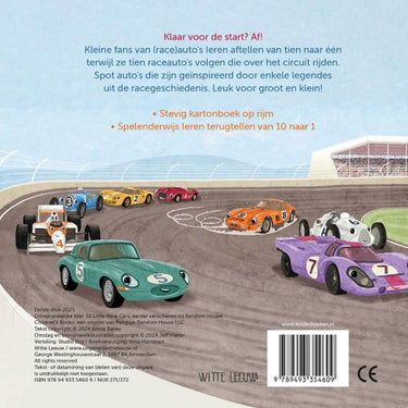 Kartonboek: tien kleine raceauto's 1+