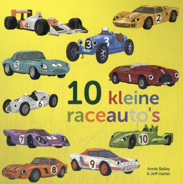 Kartonboek: tien kleine raceauto's 1+