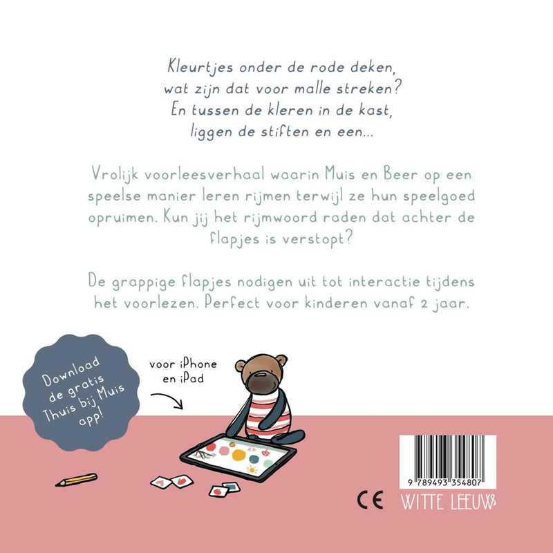 Load image into Gallery viewer, Kartonboek: zoek en rijm met muis 2+
