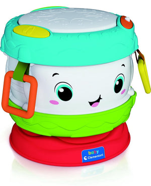 Clementoni baby activiteitentrommel - interactief muziek speelgoed met licht en geluid - trommel muziekinstrument kinderen - peuter vanaf 10 maanden