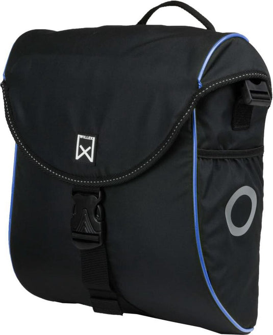 Willex - enkele tas 300 - zwart blauw - lichtgewicht - met schouderband - 12 liter