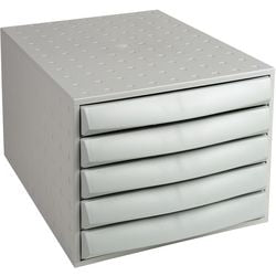 Ladenkastje exacompta multiform grijs 5 laden 284 x 218 x 387 mm