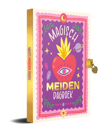 Merkloos sans marque meiden magisch dagboek - dagboek met slot - journal - meisje - cadeau - magie - geheimen - winterboek - creatief - doeboek - vakantieboek - quiz - invullen - doeboek - journaling - kind - kinderen - cadeau meisje