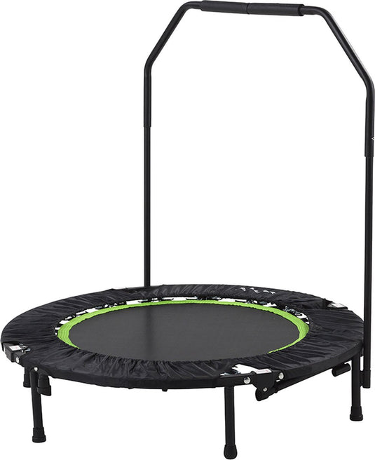 Tunturi fitness trampoline - opvouwbaar - 104cm springoppervlak - inclusief beschermrand handgrip - incl. gratis fitnessapp
