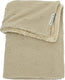 Meyco baby mini knots teddy wiegdeken - sand - 75x100cm - 2.0 tog