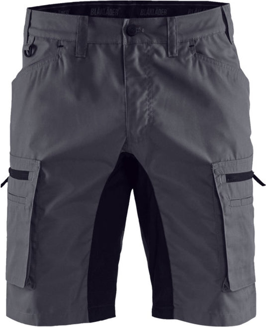 Blåkläder blaklader service short stretch 1449-1845 - medium grijs zwart - c56