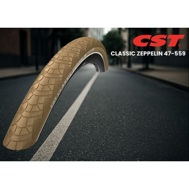 Cst buitenband zeppelin 26 x 1.75'' 47-559 - khaki met reflectie